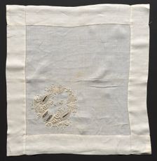 Embroidered Linen Handkerchief, 19th century. Creator: Unknown