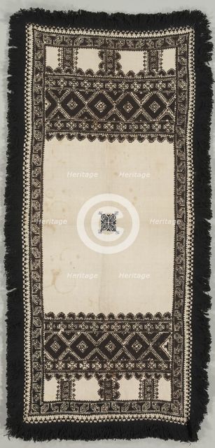 Embroidered Mat or a Paños de Ofrenda, 19th century. Creator: Unknown.
