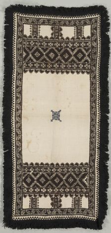 Embroidered Mat or a Paños de Ofrenda, 19th century. Creator: Unknown