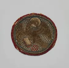 Embroidered Medallion, Byzantine, 15th-16th century. Creator: Unknown
