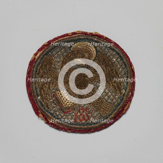 Embroidered Medallion, Byzantine, 15th-16th century. Creator: Unknown.