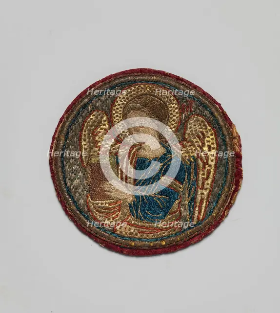 Embroidered Medallion, Byzantine, 15th-16th century. Creator: Unknown.