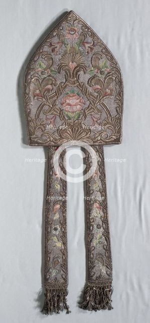 Embroidered Miter, 1700s. Creator: Unknown.