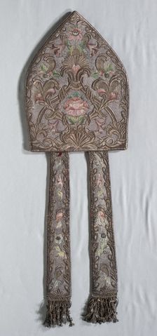 Embroidered Miter, 1700s. Creator: Unknown