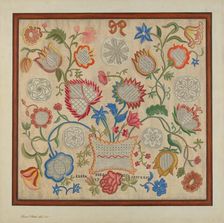 Embroidered Sampler, c. 1937. Creator: Vincent P. Rosel