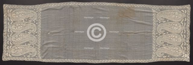 Embroidered Scarf, early 1800s. Creator: Unknown.