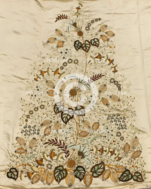 Embroidered Skirt Panel, 1800s. Creator: Unknown.