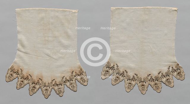 Embroidered Sleeves, 19th century. Creator: Unknown.