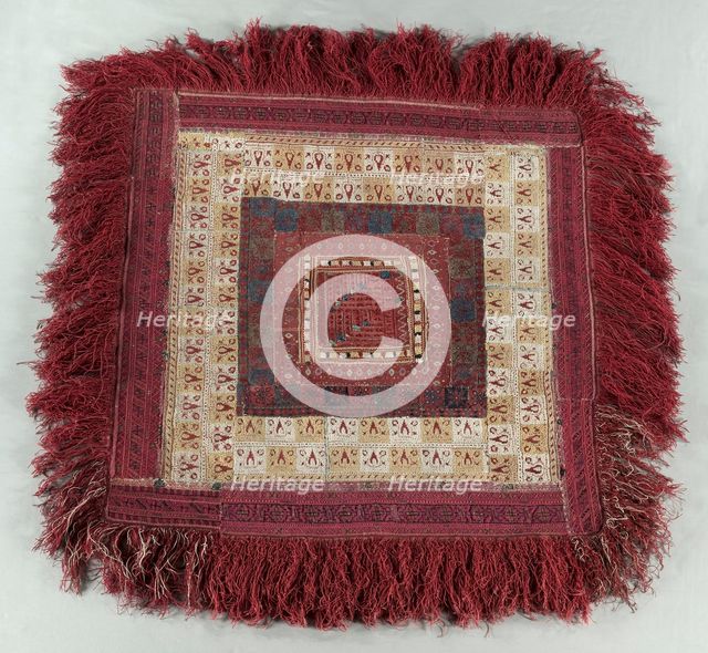Embroidered Square, 1800s. Creator: Unknown.