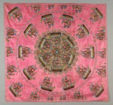 Embroidered Square, 18th-19th century. Creator: Unknown