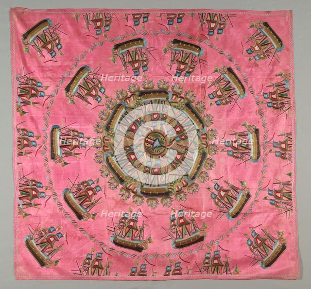 Embroidered Square, 18th-19th century. Creator: Unknown.