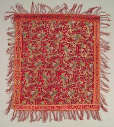 Embroidered Square, 18th-19th century. Creator: Unknown