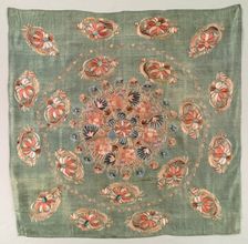 Embroidered Square, 19th century. Creator: Unknown