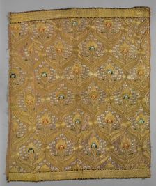 Embroidered Square, 19th century. Creator: Unknown