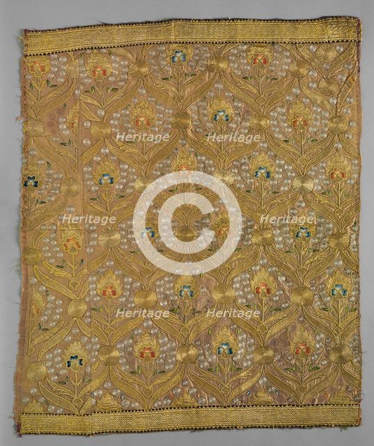 Embroidered Square, 19th century. Creator: Unknown.