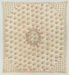 Embroidered Square, 19th century. Creator: Unknown