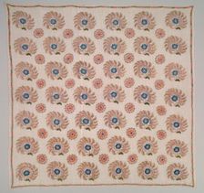 Embroidered Square, 19th century. Creator: Unknown