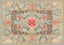Embroidered Square, late 1800s. Creator: Unknown