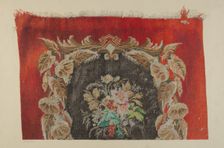Embroidered Stool Cover, c. 1939. Creator: Carmel Wilson