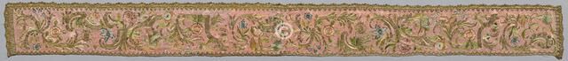 Embroidered Strip, 1700s. Creator: Unknown.