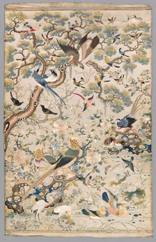 Embroidered Panel, 1700s - 1800s. Creator: Unknown