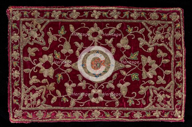 Embroidered Panel, 1700s. Creator: Unknown.