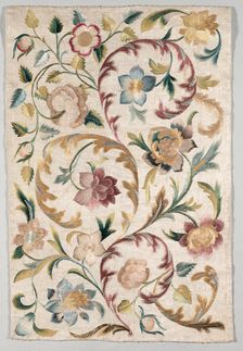 Embroidered Panel, 1800s. Creator: Unknown