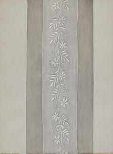 Embroidered Panel for Sleeve, c. 1936. Creator: Gordena Jackson