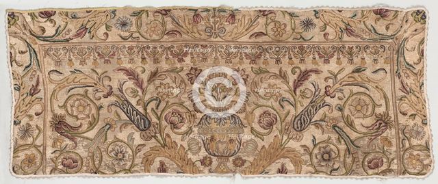 Embroidered Panel or Altar Front, 1600s. Creator: Unknown.