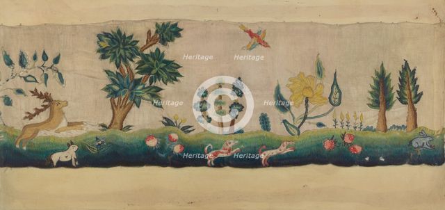 Embroidered Petticoat Border, c. 1936. Creator: Lawrence Peterson.