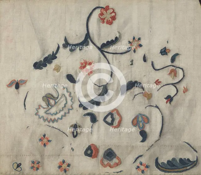 Embroidered Petticoat (Detail), 1935/1942. Creator: Mildred E Bent.