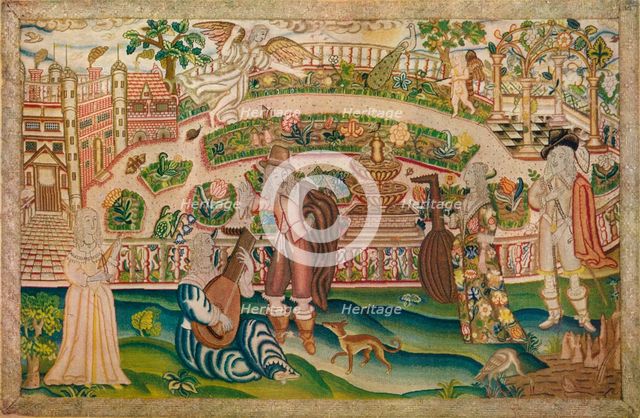 'Embroidered Picture, 17th Century', (1929). Artist: Unknown.