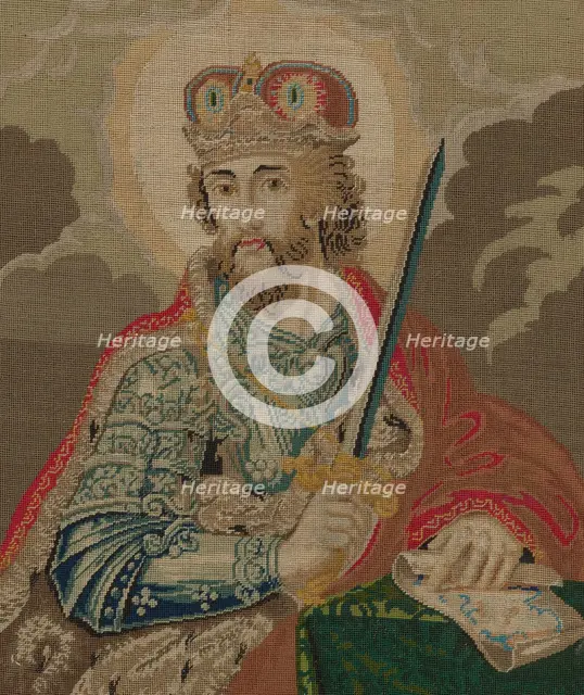 Embroidered picture, 19th century. Creator: Unknown.
