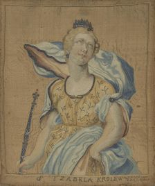 Embroidered picture-Blessed Isabelle of France, 1814. Creator: A.Risakoska