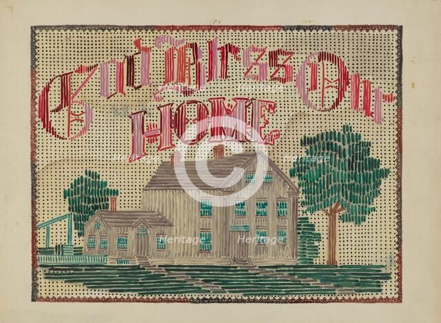 Embroidered Picture, c. 1936. Creator: Evelyn Bailey.
