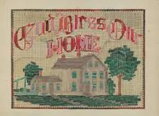 Embroidered Picture, c. 1936. Creator: Evelyn Bailey
