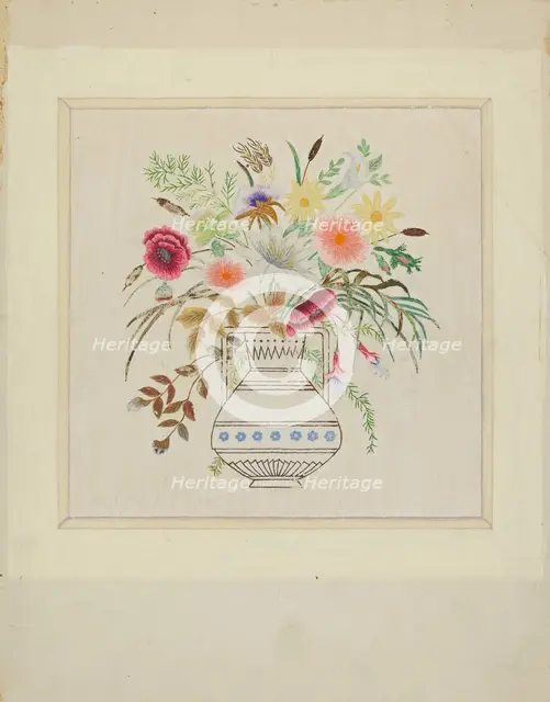 Embroidered Picture, c. 1936. Creator: Gordena Jackson.