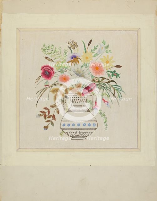 Embroidered Picture, c. 1936. Creator: Gordena Jackson.
