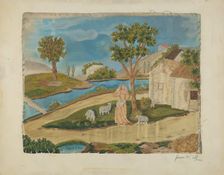 Embroidered Picture, c. 1937. Creator: Vail, James H.C.