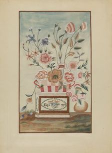 Embroidered Picture, c. 1937. Creator: Jules Lefevere