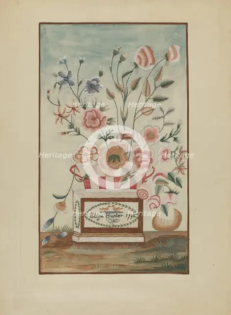Embroidered Picture, c. 1937. Creator: Jules Lefevere.