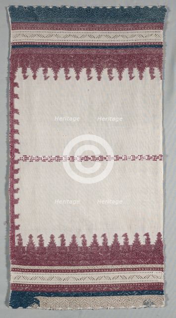 Embroidered Pillow Case, 19th century. Creator: Unknown.