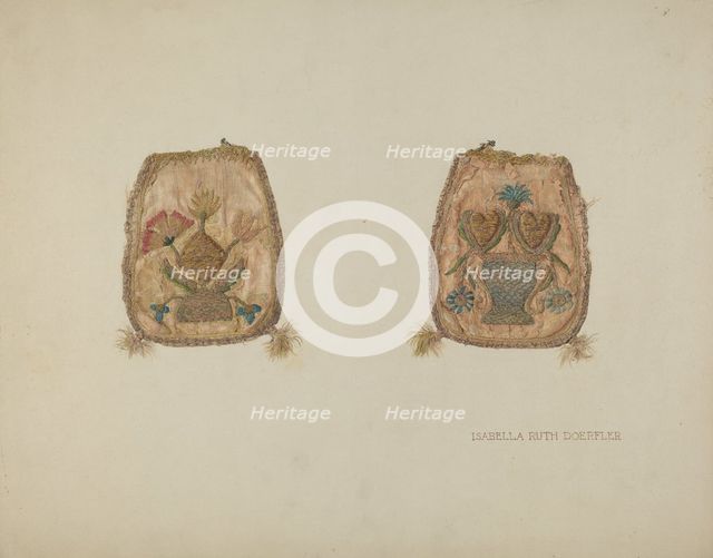 Embroidered Purse, c. 1941. Creator: Isabella Ruth Doerfler.
