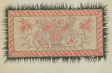 Embroidered Rug, c. 1937. Creator: Dorothy Lacey