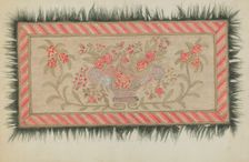 Embroidered Rug, c. 1937. Creator: Dorothy Lacey