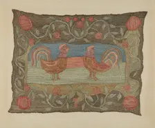 Embroidered Rug, c. 1937. Creator: Dorothy Lacey