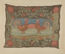 Embroidered Rug, c. 1937. Creator: Dorothy Lacey