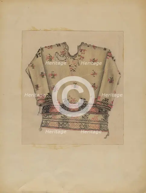 Embroidered Woman's Dress, 1935/1942. Creator: Michael Trekur.