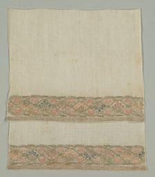 Embroidered Towel, 19th century. Creator: Unknown