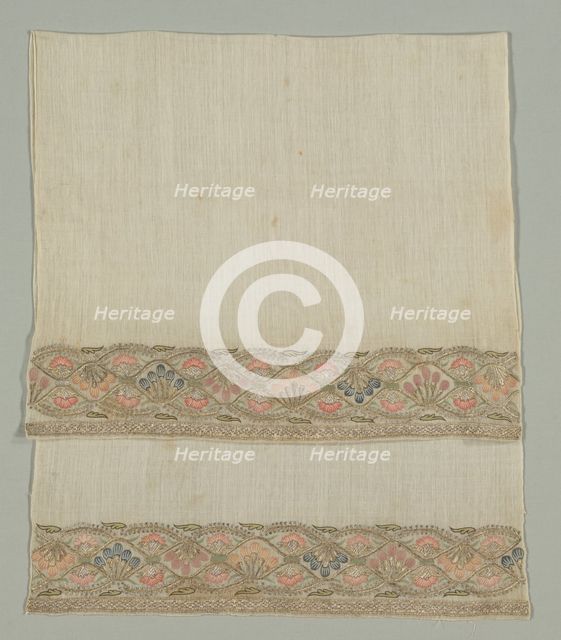 Embroidered Towel, 19th century. Creator: Unknown.